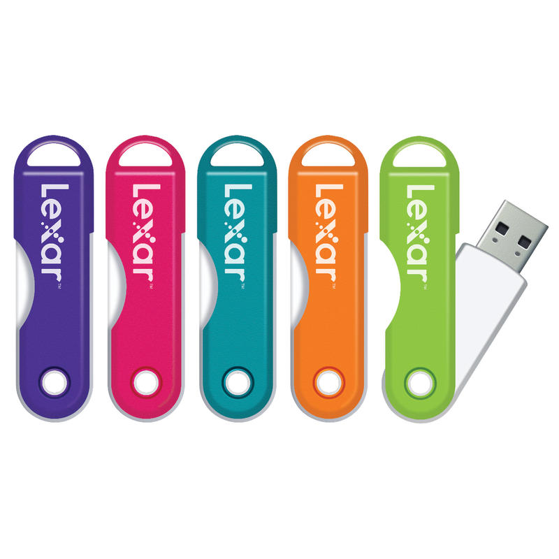 Lexar JumpDrive TwistTurn USB 2.0 Flash Drive, 16GB, Assorted Colors (Min Order Qty 6) MPN:LJDTT16GAMNL