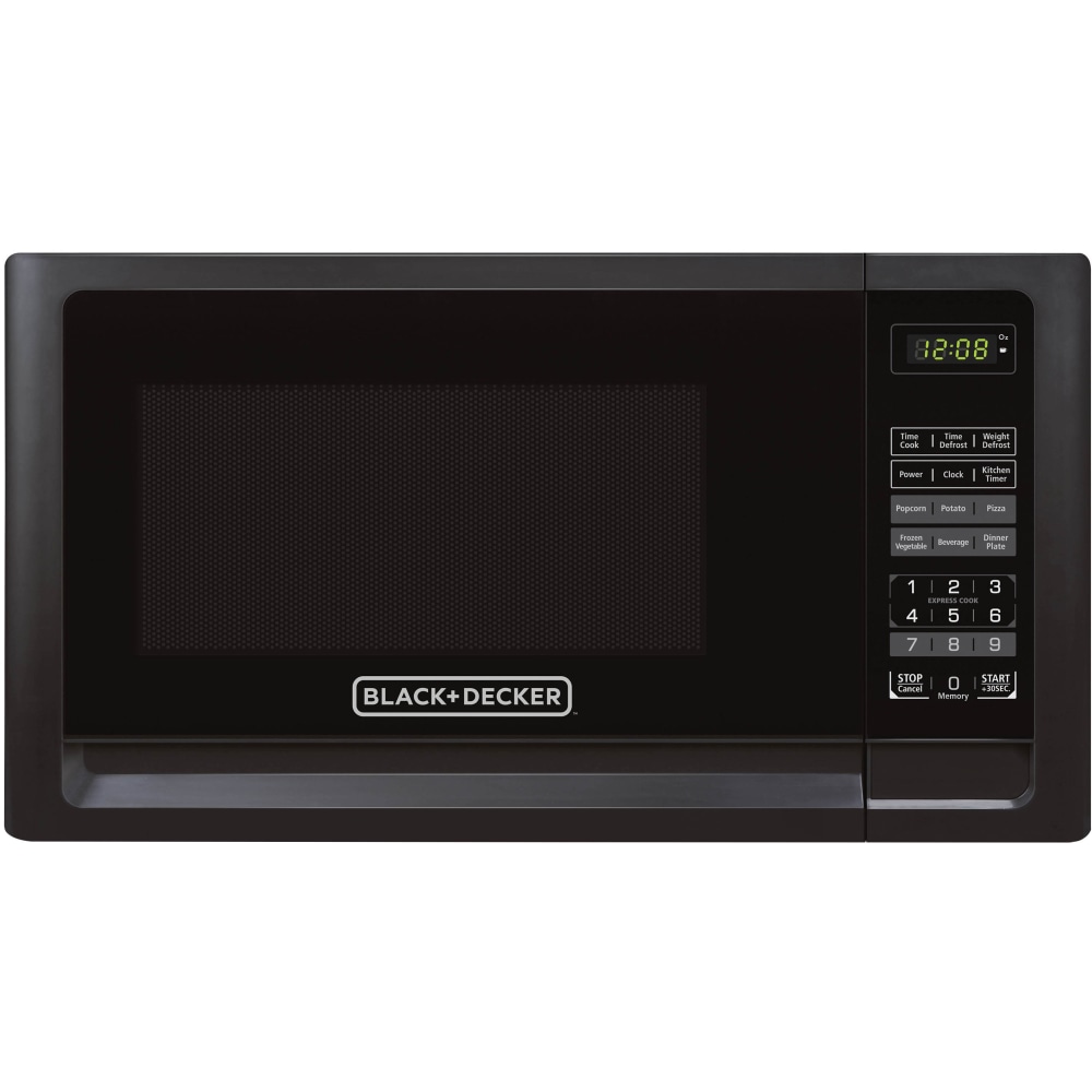 Black+Decker 1.1 Cu Ft Countertop Microwave, Black MPN:EM031MFOP1