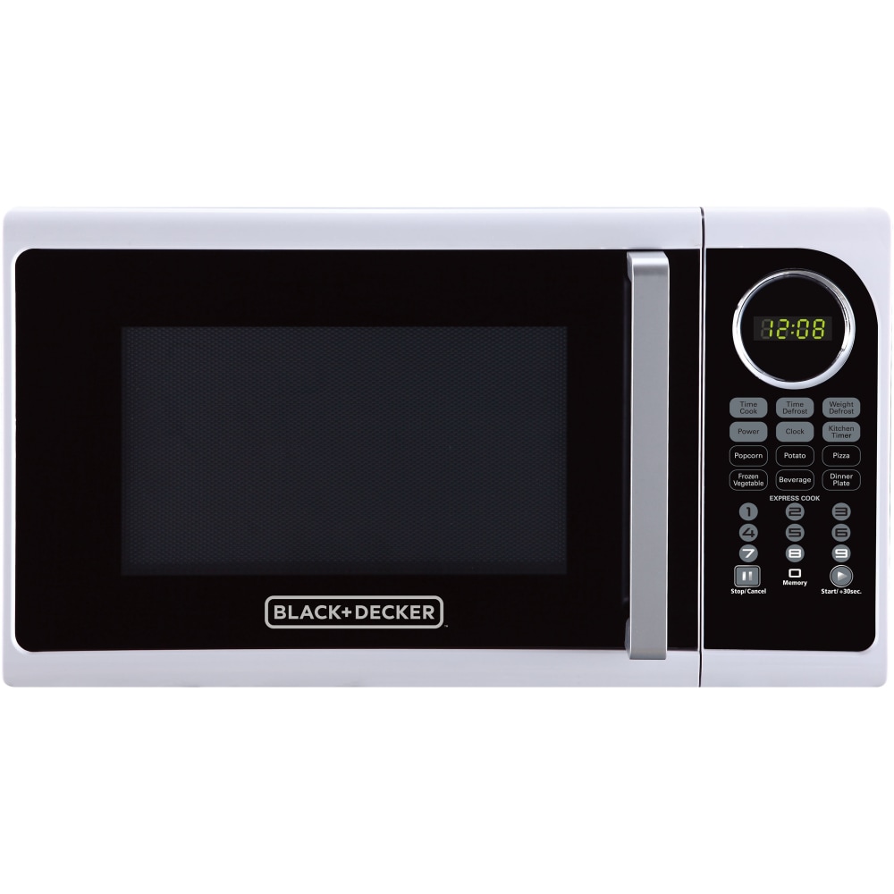 Black+Decker 0.9-Cu. Ft. Pull-Handle Countertop Microwave, White MPN:EM925ACPX1