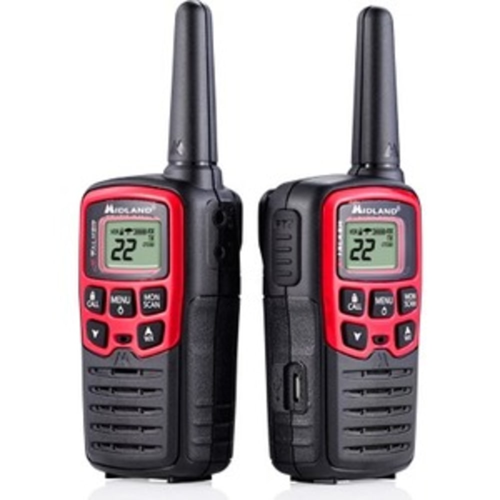 Midland X-TALKER T31VP Walkie Talkie - 22 Radio Channels - Upto 137280 ft - 38 Total Privacy Codes - Auto Squelch, Keypad Lock, Silent Operation, Low Battery Indicator, Hands-free - Water Resistant - AAA - Lithium Polymer (Li-Polymer) (Min Order Qty 2) MP