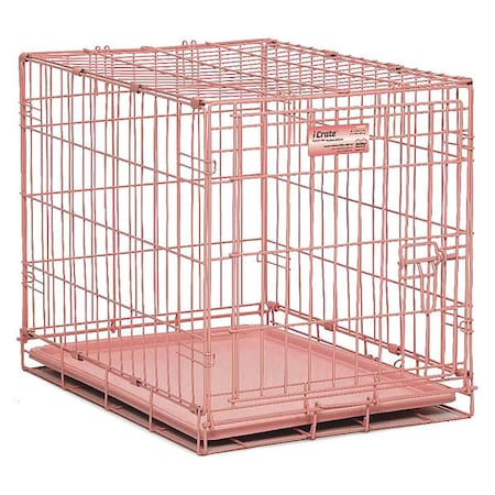 iCrate Single Door Dog Crate Pink 24