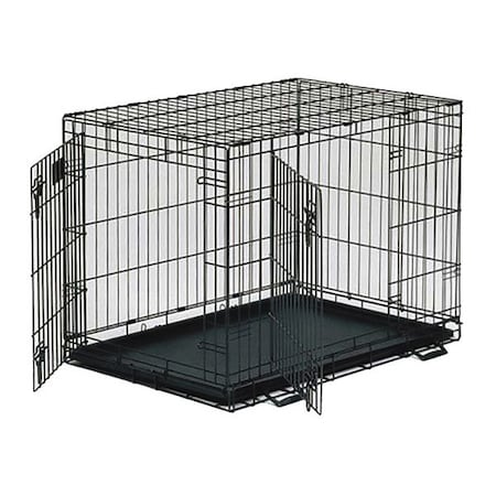 Life Stages Double Door Dog Crate Black 24