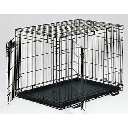 Life Stages Double Door Dog Crate Black 42