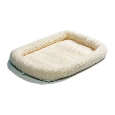 Quiet Time Fleece Dog Crate Bed White 36