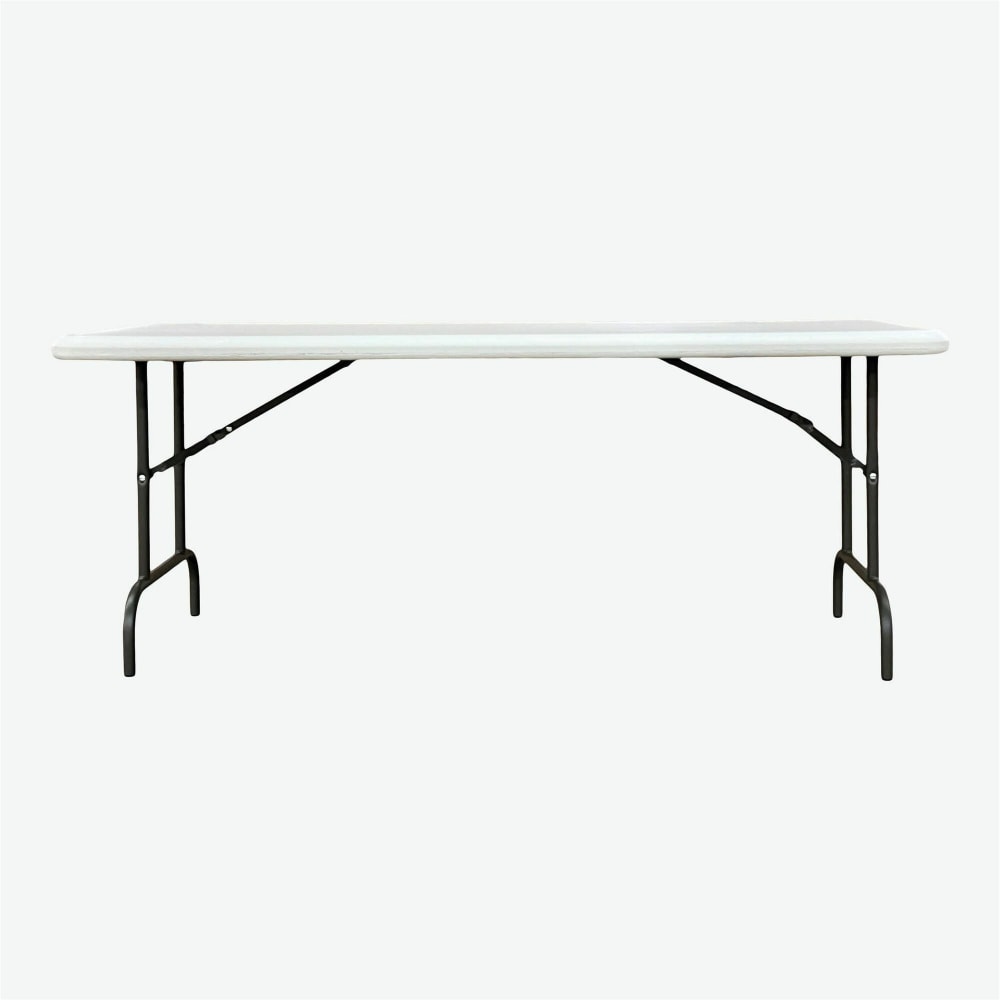 SKILCRAFT Rectangular Folding Table - Contemporary Style - 2000 lb Capacity - 30in Table Top Lx29in Table Top W - 72in H - Platinum - 7243926 MPN:7243926