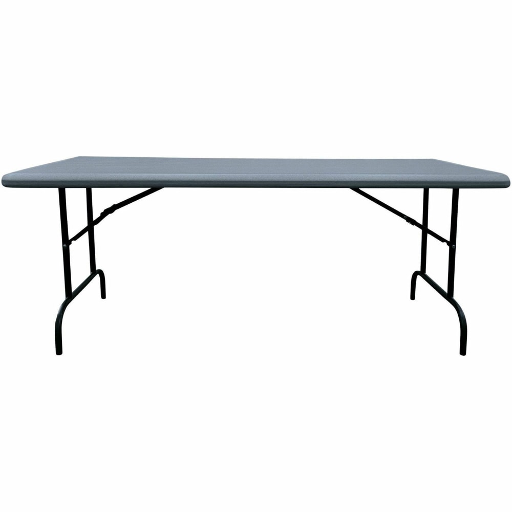 SKILCRAFT Rectangular Folding Table - Contemporary Style - 2000 lb Capacity - 30in Table Top Lx29in Table Top W - 60in H - Charcoal - 7246313 MPN:7246313