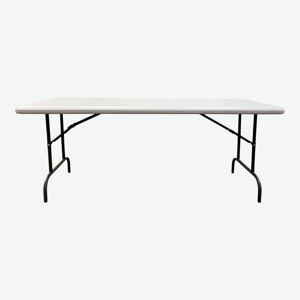 SKILCRAFT Rectangular Folding Table - Contemporary Style - 2000 lb Capacity - 30in Table Top Lx29in Table Top W - 60in H - Platinum - 7246806 MPN:7246806