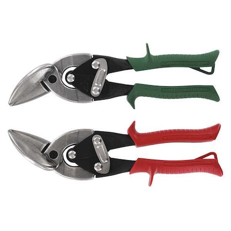 Offset Aviation Snip Set, 2-Piece, Forged Blade, Alloy Steel, Includes Left and Right Cut Models MPN:MWT-6510C
