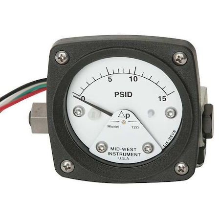 Pressure Gauge, 0 to 50 psi MPN:120-AA-00-O(CA)-50P