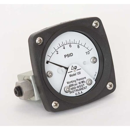 Pressure Gauge, 0 to 10 psi MPN:120-AA-00-OO-10P