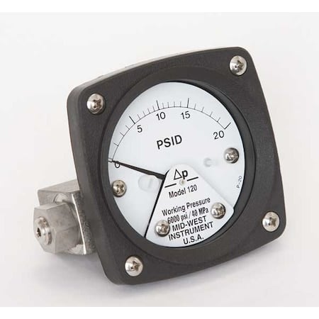 Pressure Gauge, 0 to 20 psi MPN:120-AA-00-OO-20P