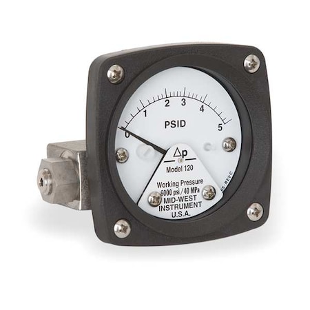 Pressure Gauge, 0 to 5 psi MPN:120-AA-00-OO-5P