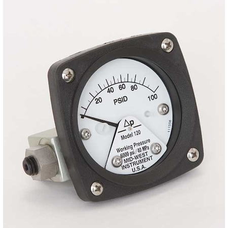Pressure Gauge, 0 to 100 psi MPN:120-SA-00-OO-100P