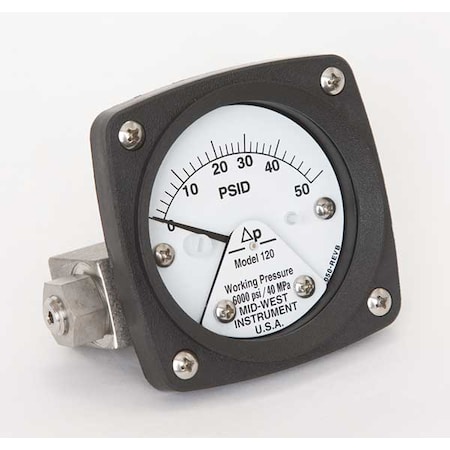 Pressure Gauge, 0 to 50 psi MPN:120-SA-00-OO-50P