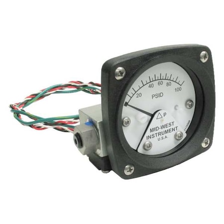 Differential Pressure Gauge and Switch MPN:120AA-00-O-AA-100P