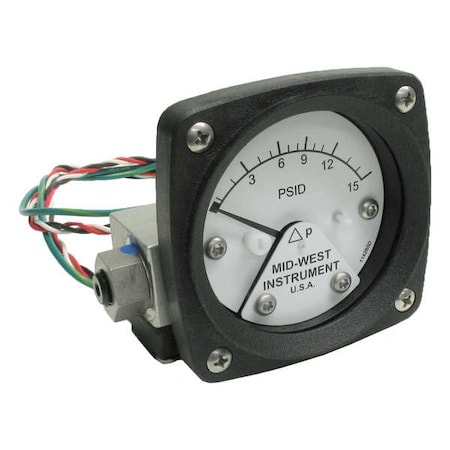 Differential Pressure Gauge and Switch MPN:120AA-00-O-AA-15P