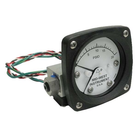 Differential Pressure Gauge and Switch MPN:120AA-00-O-AA-20P