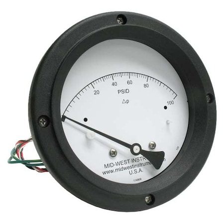 Differential Pressure Gauge and Switch MPN:120AC-00-O-AA-100P