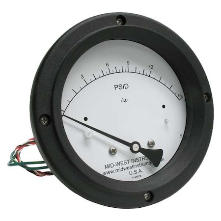 Differential Pressure Gauge and Switch MPN:120AC-00-O-AA-15P
