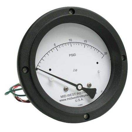 Differential Pressure Gauge and Switch MPN:120AC-00-O-AA-20P