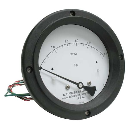 Differential Pressure Gauge and Switch MPN:120AC-00-O-AA-5P