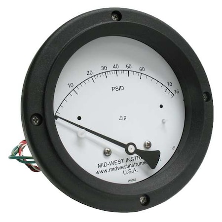 Differential Pressure Gauge and Switch MPN:120AC-00-O-AA-75P