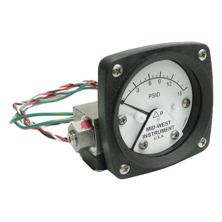 Differential Pressure Gauge and Switch MPN:120SA-00-O-AA-15P