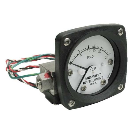 Differential Pressure Gauge and Switch MPN:120SA-00-O-AA-25P