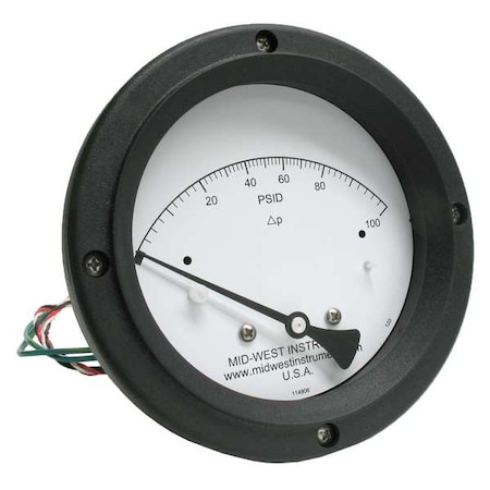 Differential Pressure Gauge and Switch MPN:120SC-00-O-AA-100P