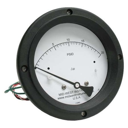 Differential Pressure Gauge and Switch MPN:120SC-00-O-AA-20P
