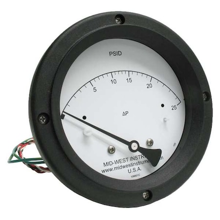 Differential Pressure Gauge and Switch MPN:120SC-00-O-AA-25P