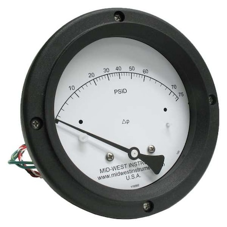 Differential Pressure Gauge and Switch MPN:120SC-00-O-AA-75P