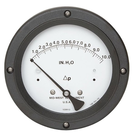 Pressure Gauge, 0 to 10 In H2O MPN:130-0114