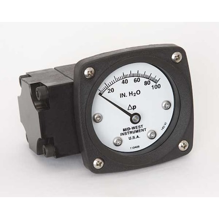 Pressure Gauge, 0 to 100 In H2O MPN:142-AA-00-OO-100H