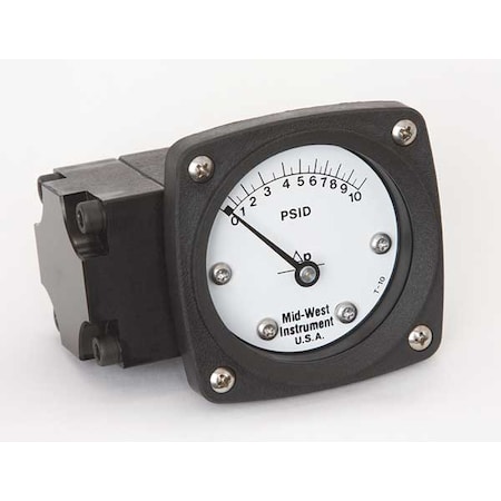 Pressure Gauge, 0 to 10 psi MPN:142-AA-00-OO-10P