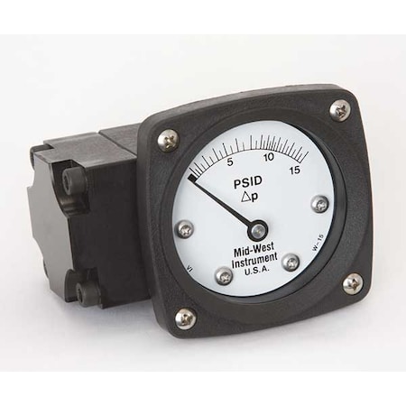 Pressure Gauge, 0 to 15 psi MPN:142-AA-00-OO-15P