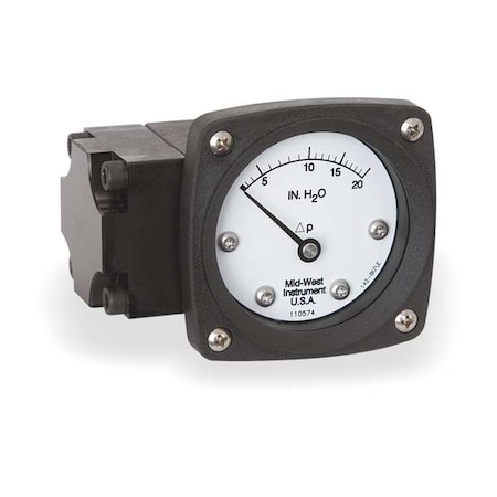 Pressure Gauge, 0 to 20 In H2O MPN:142-AA-00-OO-20H