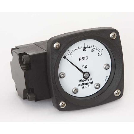 Pressure Gauge, 0 to 20 psi MPN:142-AA-00-OO-20P
