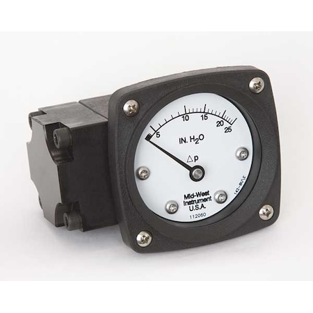 Pressure Gauge, 0 to 25 In H2O MPN:142-AA-00-OO-25H