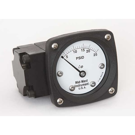 Pressure Gauge, 0 to 25 psi MPN:142-AA-00-OO-25P