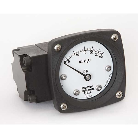 Pressure Gauge, 0 to 30 In H2O MPN:142-AA-00-OO-30H