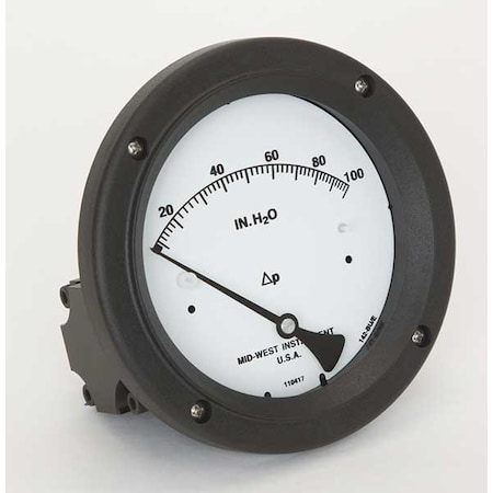 Pressure Gauge, 0 to 100 In H2O MPN:142-AC-00-OO-100H