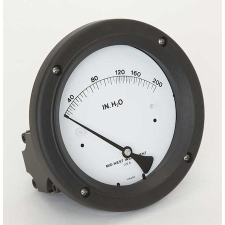 Pressure Gauge, 0 to 200 In H2O MPN:142-AC-00-OO-200H