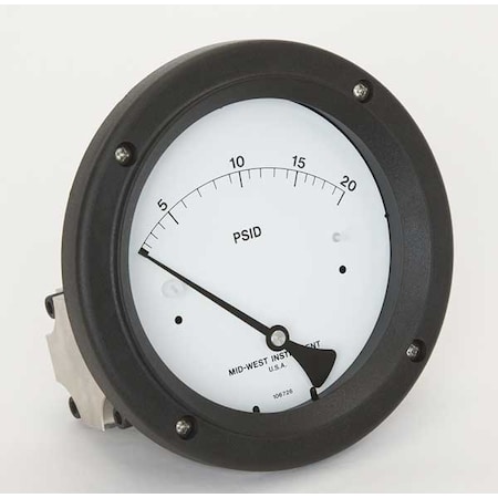 Pressure Gauge, 0 to 20 psi MPN:142-AC-00-OO-20P