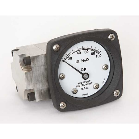Pressure Gauge, 0 to 100 In H2O MPN:142-SA-00-OO-100H