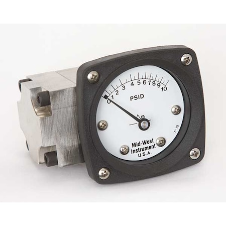 Pressure Gauge, 0 to 10 psi MPN:142-SA-00-OO-10P