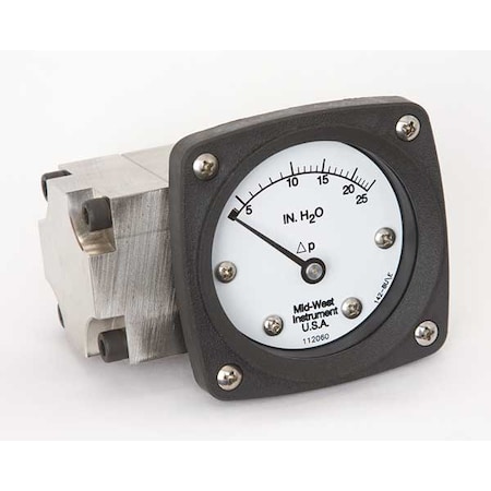 Pressure Gauge, 0 to 25 In H2O MPN:142-SA-00-OO-25H