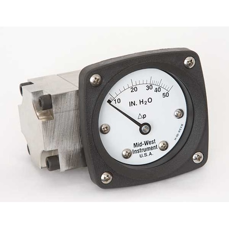 Pressure Gauge, 0 to 50 In H2O MPN:142-SA-00-OO-50H