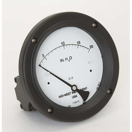 Pressure Gauge, 0 to 20 In H2O MPN:142-SC-00-OO-20H