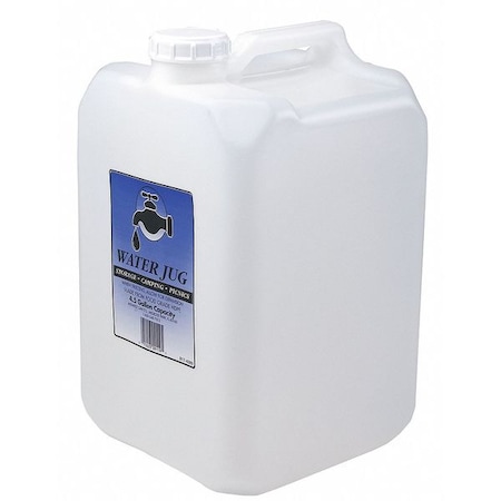 Water Container, 4.5 gal. Cap., Clear, HDPE MPN:9119